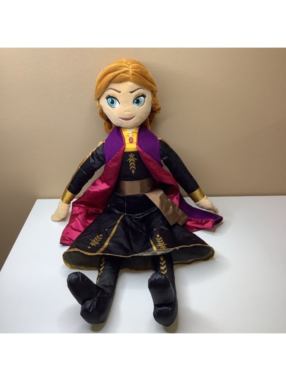 Disney Store Frozen 2 Anna Plush Doll Pillow 25" Large Princess Queen, Preloved